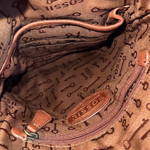 FOSSIL Genuine Leather Crossbody Bag Vintage VGUC - Picture 5 of 8